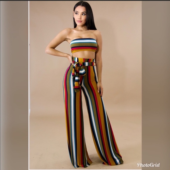 Fashion Nova Other - 🍭FashionNova Stripe Two Piece Set 🍭